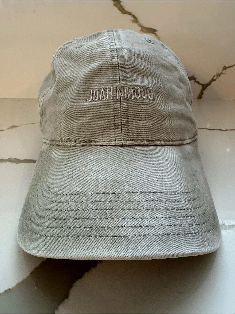 NWOT JOAH BROWN Sage Green Washed Cotton Embroidered Dad Hat OSFM - Picture 2 of 9